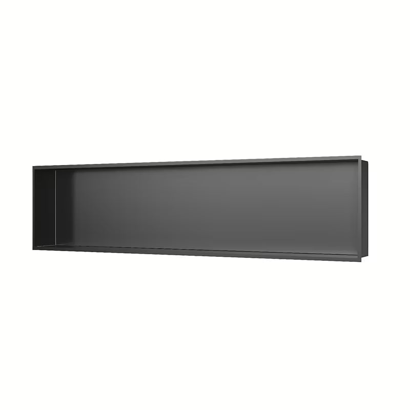 Įmontuojama lentynėlė SAT Aurum, gun metal spalvos, iš nerūdijančio plieno, kvadratinio dizaino