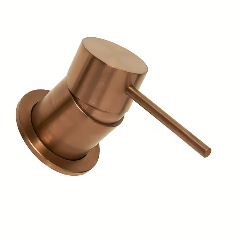 Potinkinė praustuvo maišytuvas SAT Aurum rose gold brushed apdailos, apvalaus dizaino.