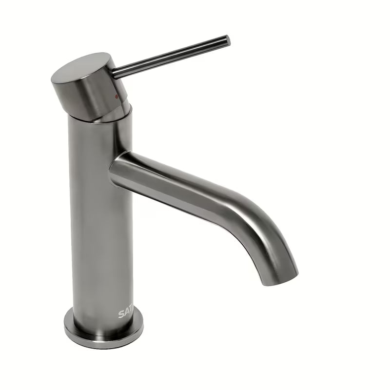 Svirtinis stovintis praustuvo maišytuvas SAT Aurum šlifuoto gun metal be praustuvo dugno vožtuvas apdailos.