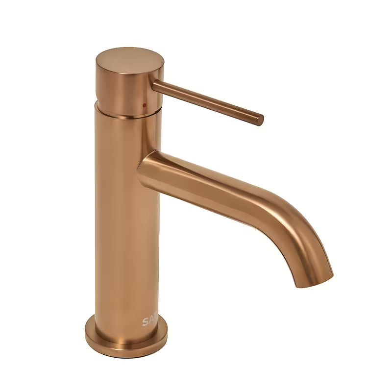 Svirtinis stovintis praustuvo maišytuvas SAT Aurum rose gold brushed be praustuvo dugno vožtuvas apdailos