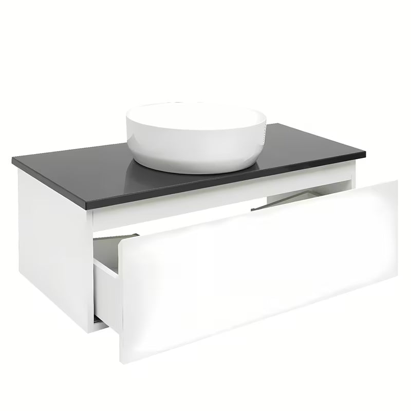 Pakabinama vonios spintelė SAT B-Way 1 su uždengimo plokšte baltos spalvos, 99x45x30 cm