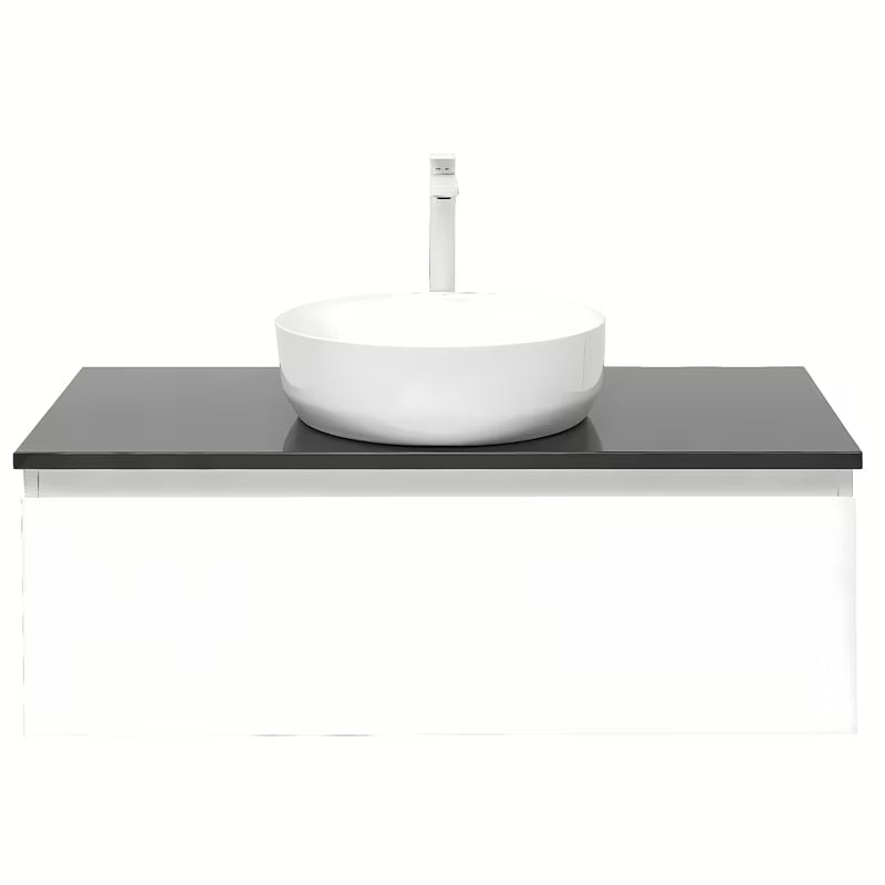 Balta pakabinama vonios spintelė SAT B-Way 1 su uždengimo plokšte, 99x45x30 cm