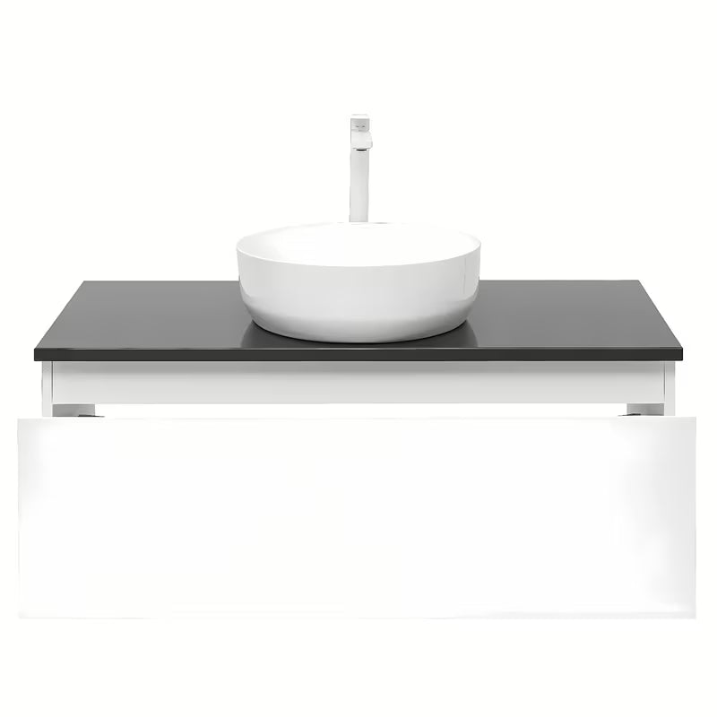 Balta pakabinama vonios spintelė SAT B-Way 1 su uždengimo plokšte, 99x45x30 cm