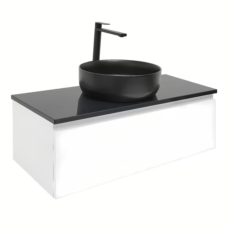Pakabinama vonios spintelė SAT B-Way 1 baltas blizgus su uždengimo plokšte 99x45x30 cm