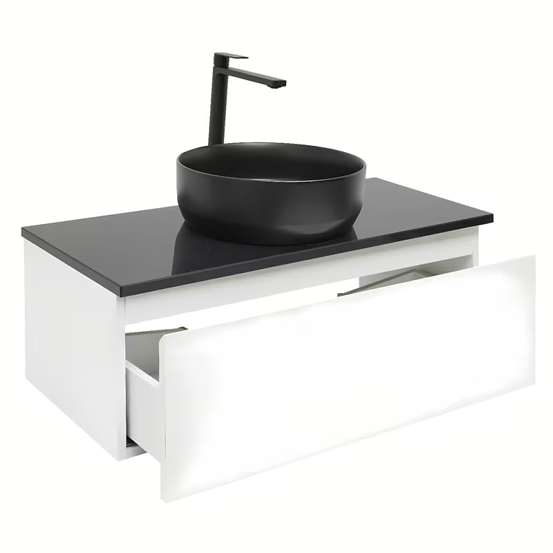 Pakabinama vonios spintelė SAT B-Way 1 baltas blizgus su uždengimo plokšte 99x45x30 cm