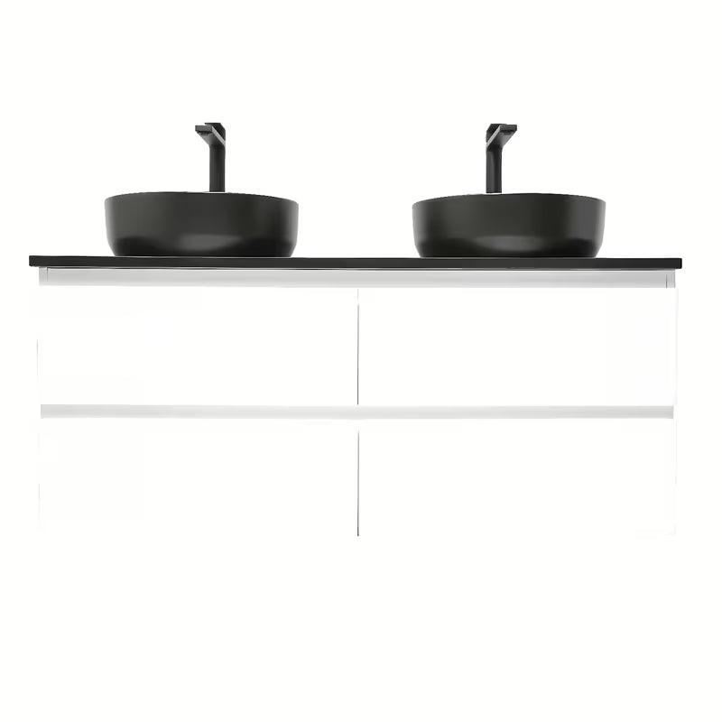 Pakabinama vonios spintelė su praustuvu SAT B-Way baltos blizgios spalvos, 119x45x50 cm