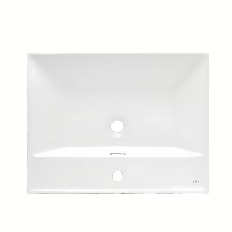 Baldinis keraminis praustuvas SAT B-Way 60,5x46,5 cm, matinės baltos spalvos, su anga pro maišytuvui centre