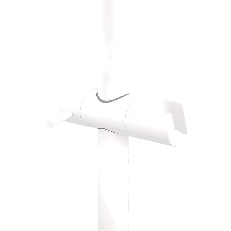 Dušo sistema SAT B-Way s su termostatiniu maišytuvu, baltos matinės spalvos, su viršutiniu ir rankiniu dušu.