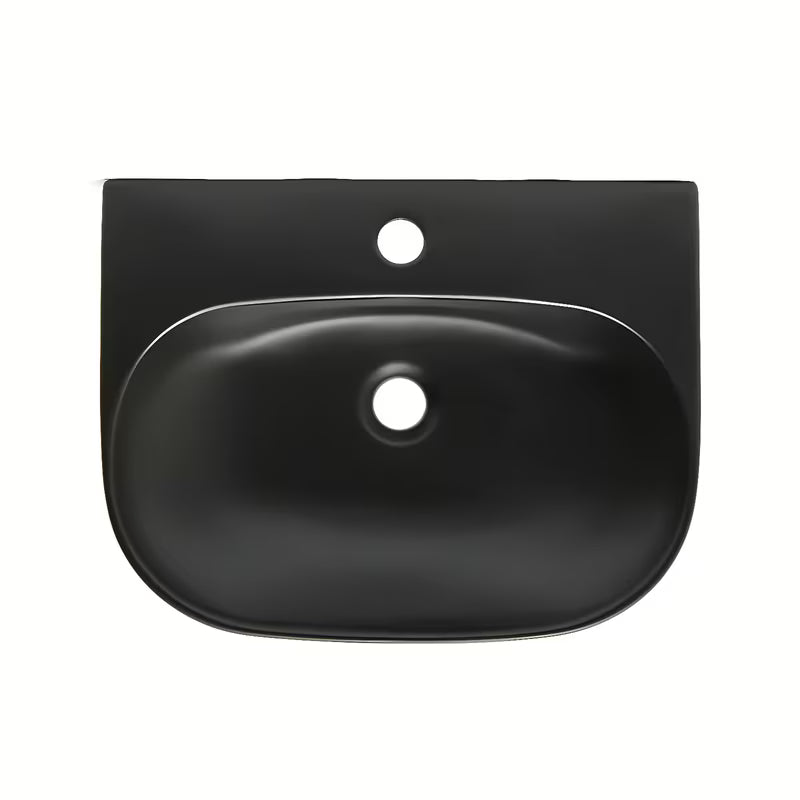 SAT Brevis pakabinami keraminis praustuvas 50 x 38,5 cm, juodos matinės spalvos
