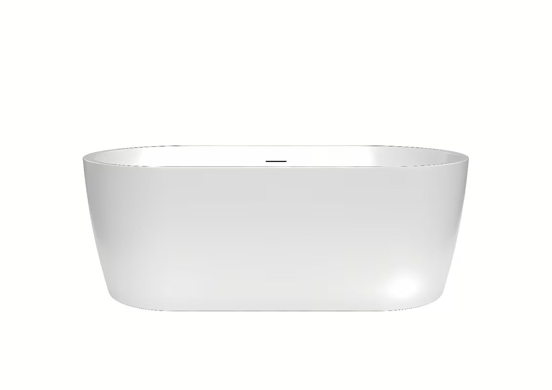 Laisvai pastatomas akrilinė vonia SAT Brevis 160x80 cm baltos spalvos, tinkama prie sienos ir statyti laisvai erdvėje.
