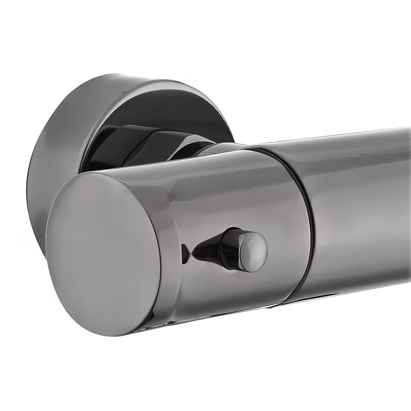 Termostatinė sieninė dušo maišytuvas SAT Dark, paviršiaus apdaila – PVD gun metal be dušo komplekto.