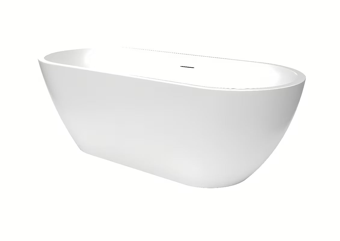 Laisvai pastatomas akrilinė vonia SAT Dua 170x75 cm, tinkama prie sienos ir statyti laisvai erdvėje