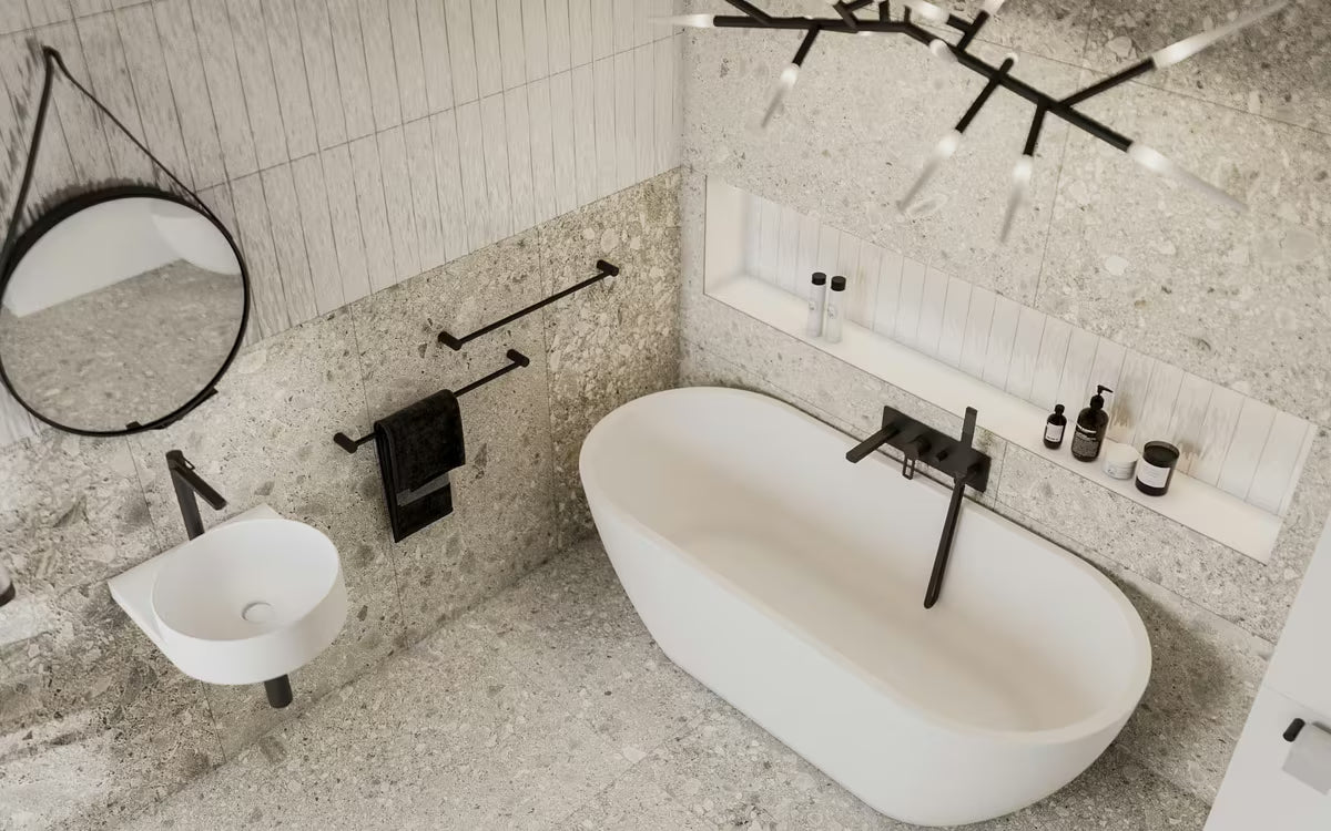 Laisvai pastatomas akrilinė vonia SAT Dua 170x75 cm, tinkama prie sienos ir statyti laisvai erdvėje