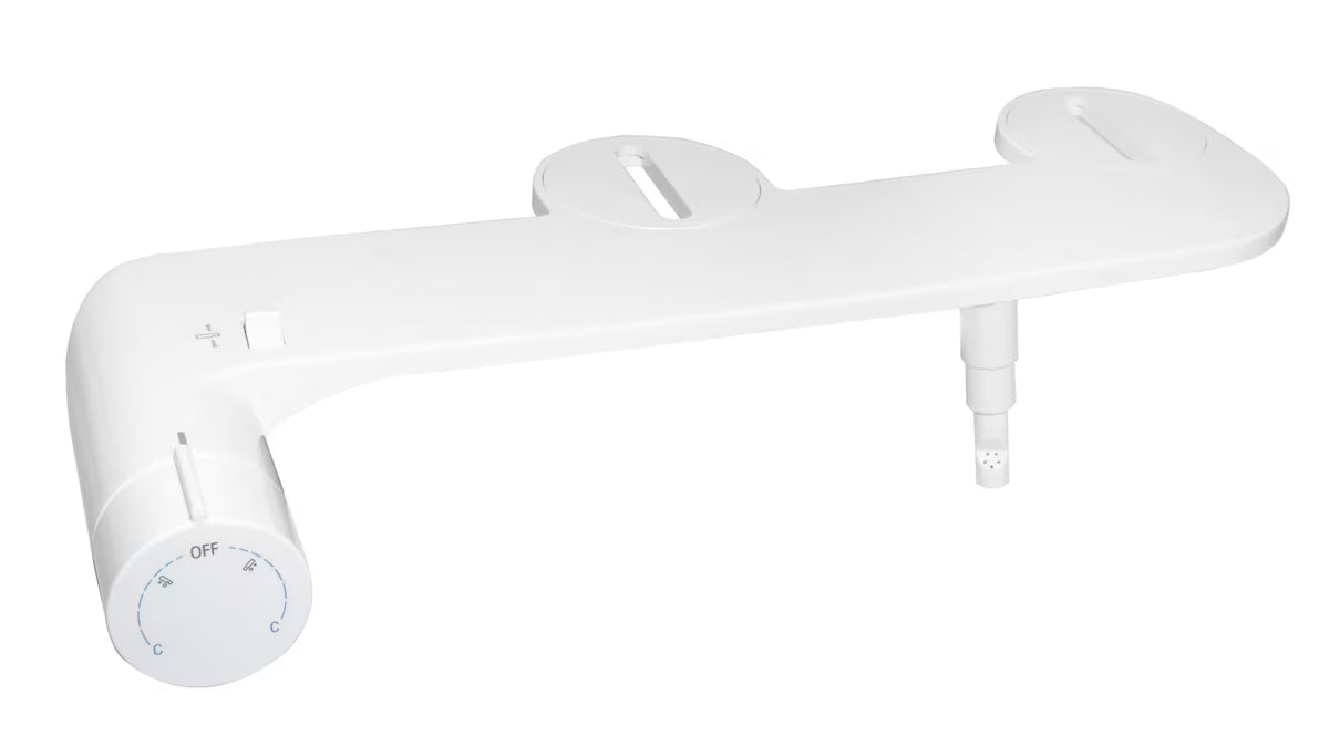 Balta bidė sėdynė SAT Easybidet pro montuoti po KLOZETO dangtis, be prijungimo prie elektros.