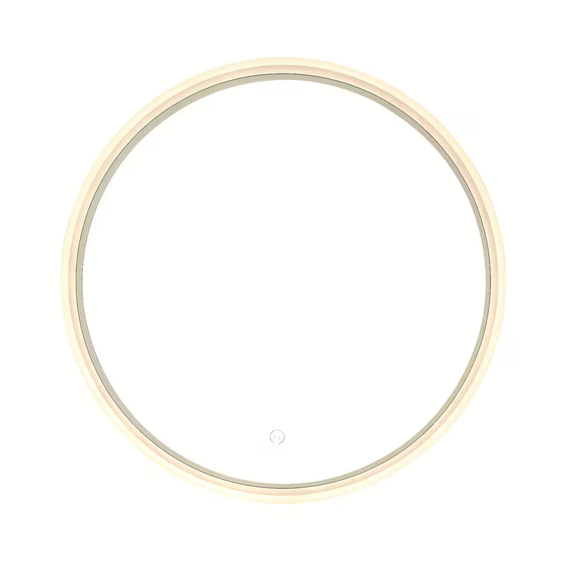 Apvalus Led veidrodis SAT Fusion 60 cm su apšviestu skaidriu rėmu ir jutikliniu valdymu