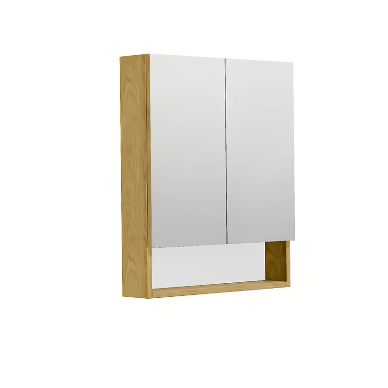 Pakabinama veidrodinė spintelė SAT Cube Way 60x72x14 cm ąžuolo hickory dekoro su lentynėlėmis