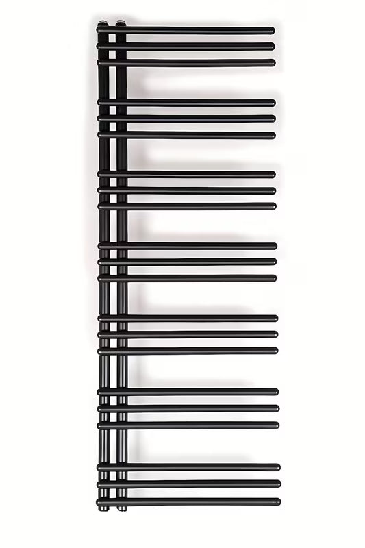 Kombinuotas rankšluosčių džiovintuvas SAT Hto 50x134 cm, juodos matinės spalvos, su centriniu prijungimu