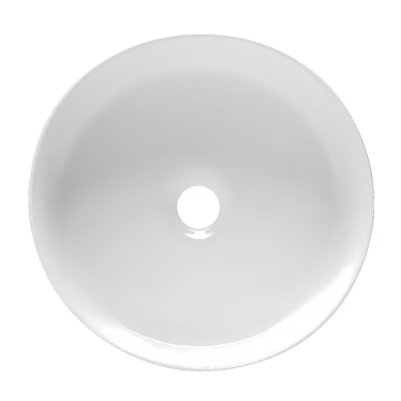 Blizgi balta keraminė pastatomas ant stalviršio praustuvas SAT Infinitio 36 x 36 cm be perpylimo