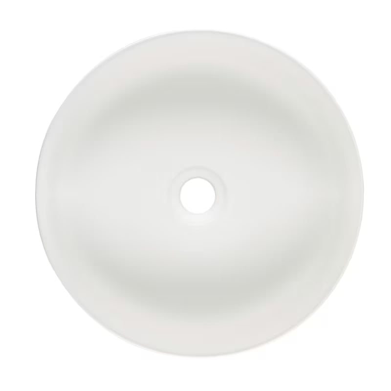 Matinės baltos spalvos plonasienis keraminis pastatomas ant stalviršio praustuvas SAT Infinitio 39x39 cm