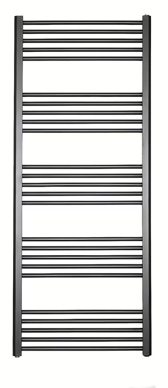 Kombinuotas rankšluosčių džiovintuvas SAT Kd 45x150 cm, juodos matinės spalvos, su šoniniu prijungimu