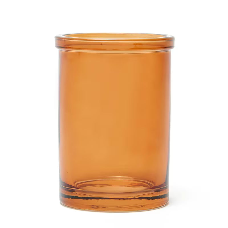 Rudas stiklinė SAT Magic kaip laisvai pastatomas, vonios kambario aksesuaras, pasižymintis paprastu elegantišku dizainu.