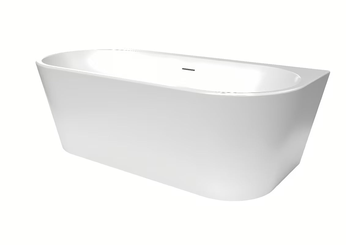 Laisvai pastatomas akrilinė vonia SAT Mood 170x80 cm, tinkama pro kairinei ir dešininei versijai.