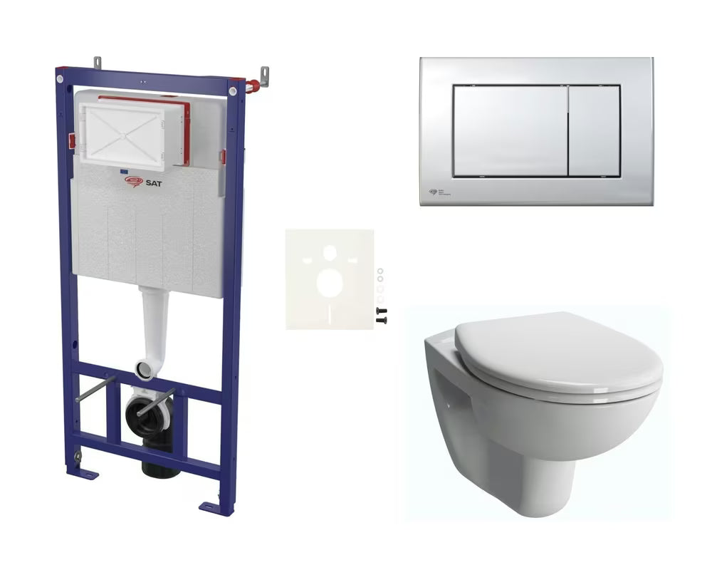 Pakabinami WC komplektas vitra Normus su moduliu pro potinkiniam montavimui, bakeliu SAT ir sėdyne softclose.