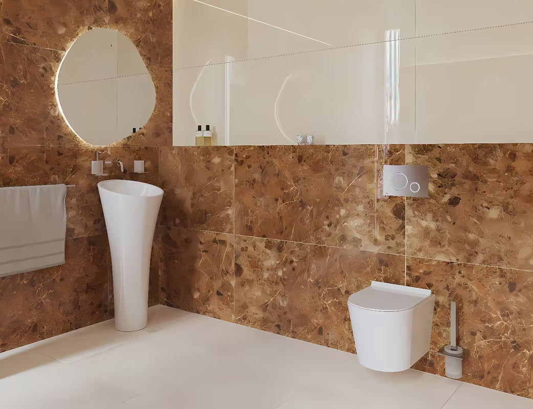 Asimetriškas vonios kambario veidrodis SAT Purity 80x80 cm su LED apšvietimu ir jutikliniu jungikliu