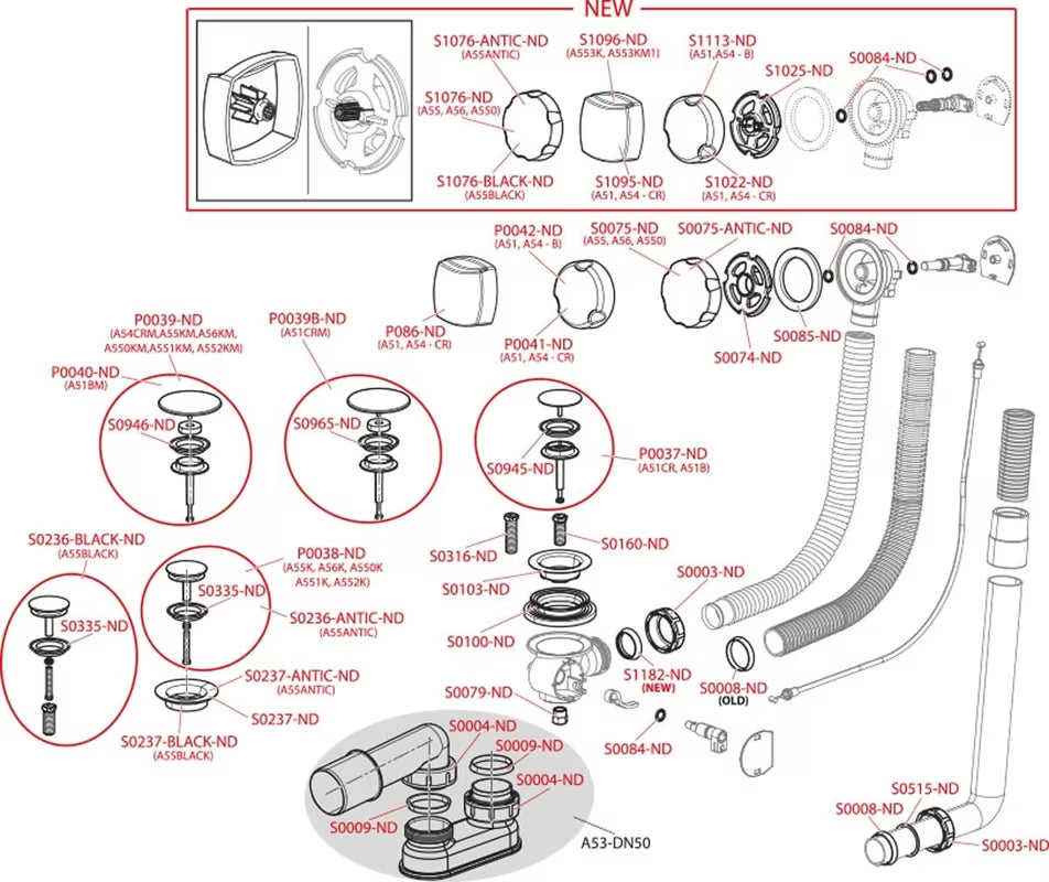Automatinis sifonas Voniai SAT Chrome chromo spalvos metalinis, su valdikliu ir sifonu