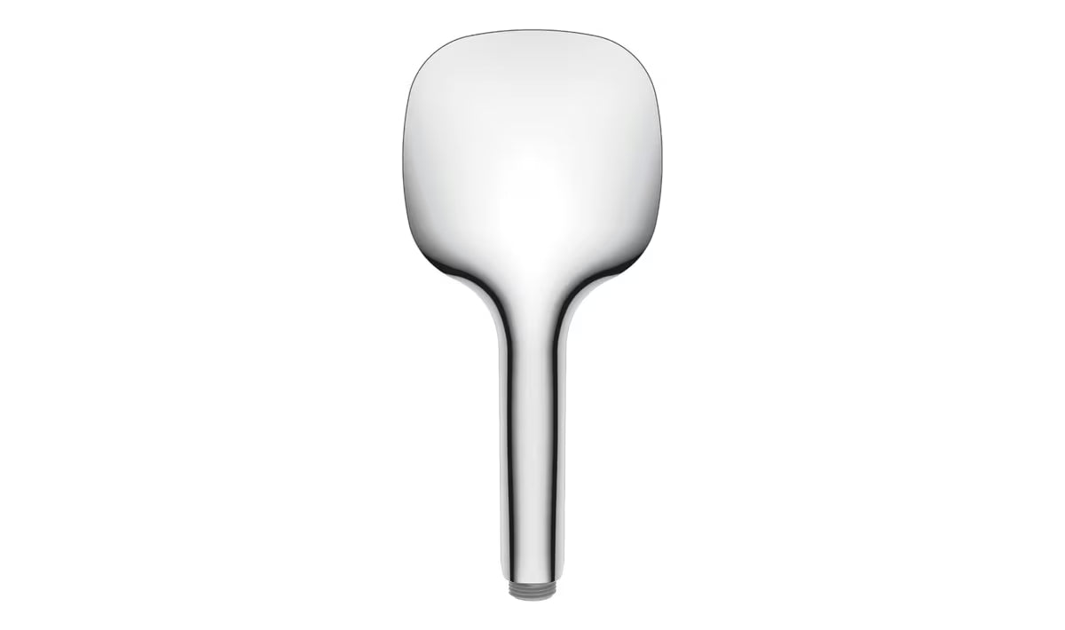 Rankinis dušo galvutė SAT baltos ir chromo spalvos, 12 cm skersmens, su „EasyClick“ mygtuku ir 3 srovėmis.