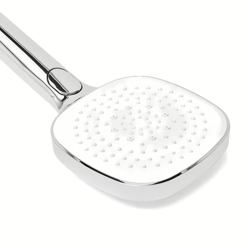Rankinis dušo galvutė SAT baltos ir chromo spalvos, 12 cm skersmens, su „EasyClick“ mygtuku ir 3 srovėmis.
