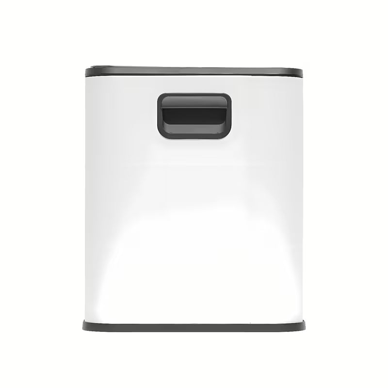 Baltas matinis šiukšliųdėžė SAT iš metalo su dangčiu ir tyliu uždarymu softclose