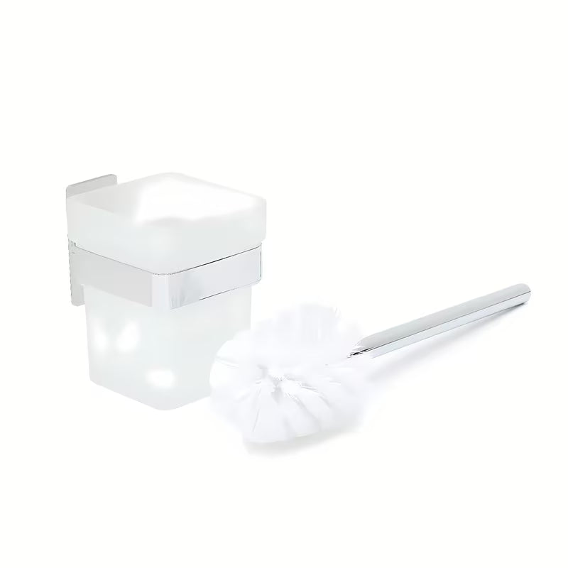 Chromo spalvos nerūdijančio plieno WC šepetys SAT pro, klijuojamas, be gręžimo