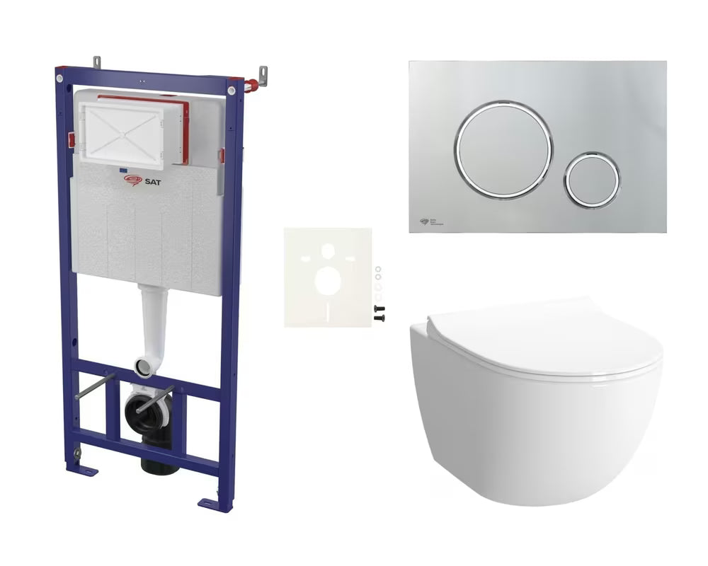 Pakabinami WC komplektas vitra Sento su paslėptu bakeliu ir sėdyne pro montuoti į lengvas pertvaras arba priešsieninę konstrukciją.