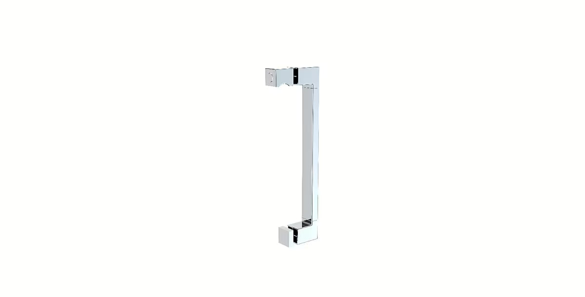 Chromuotas rankena SAT Tex pro dušo kabinos Anima iš ABS plastiko, varžtų atstumas 19,2 cm.