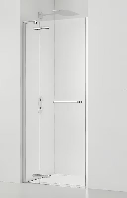 Dušo durys nišai SAT Tgd New 90 cm, blizgaus chromo spalvos, su skaidriu stiklu