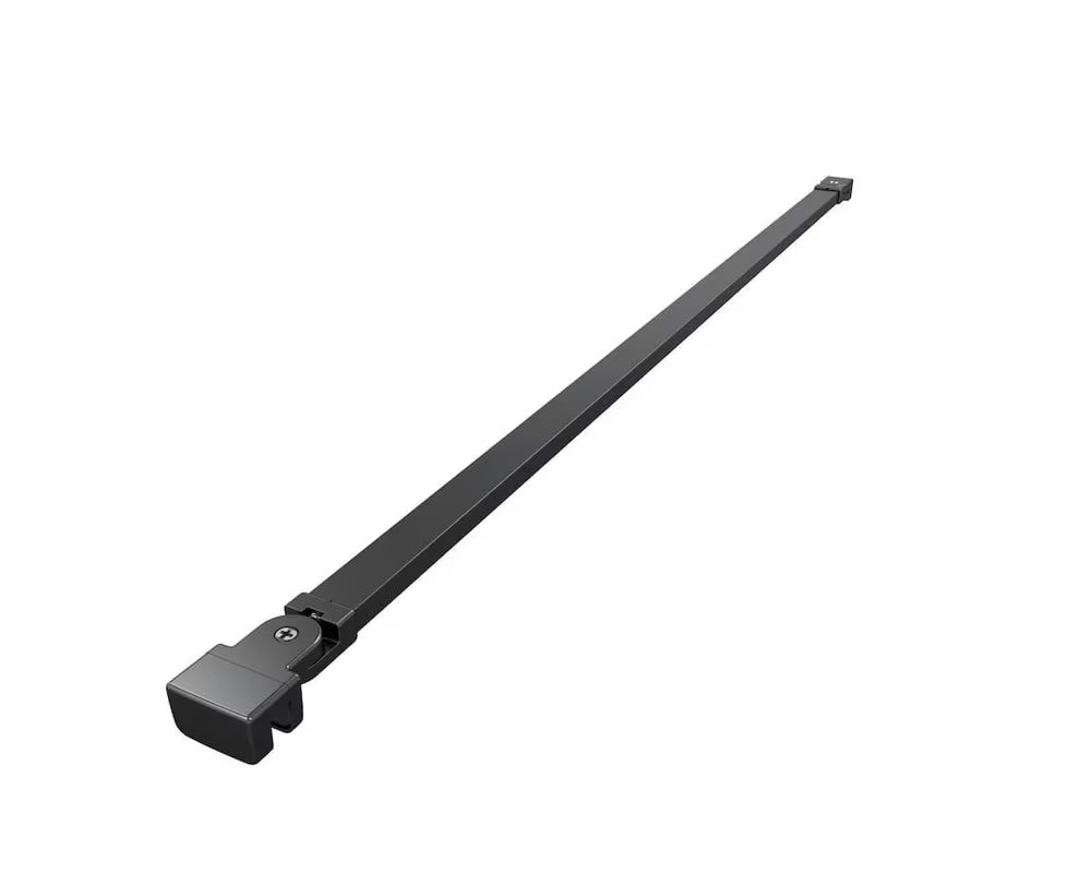 Dušo sienelė SAT Walk-In 60 cm, juodos spalvos, su skaidriu stiklu ir stabilizatoriumi