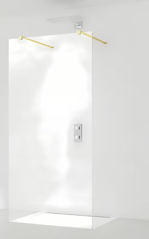 Walk in Dušo-Sienelė SAT Walk-in 60x200 cm su žalvario profiliais ir skaidriu stiklu Easy Clean