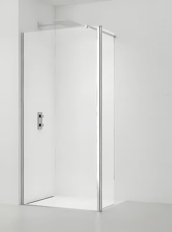 Dušo sienelė SAT Walk-in 60x200 cm su skaidriu 8mm stiklu ir blizgaus chromo profiliais