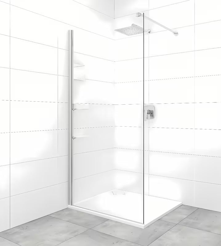 Walk-in dušo sienelė SAT Walk-in 70x200 cm, su skaidriu stiklu ir blizgiu chromuotu profiliu