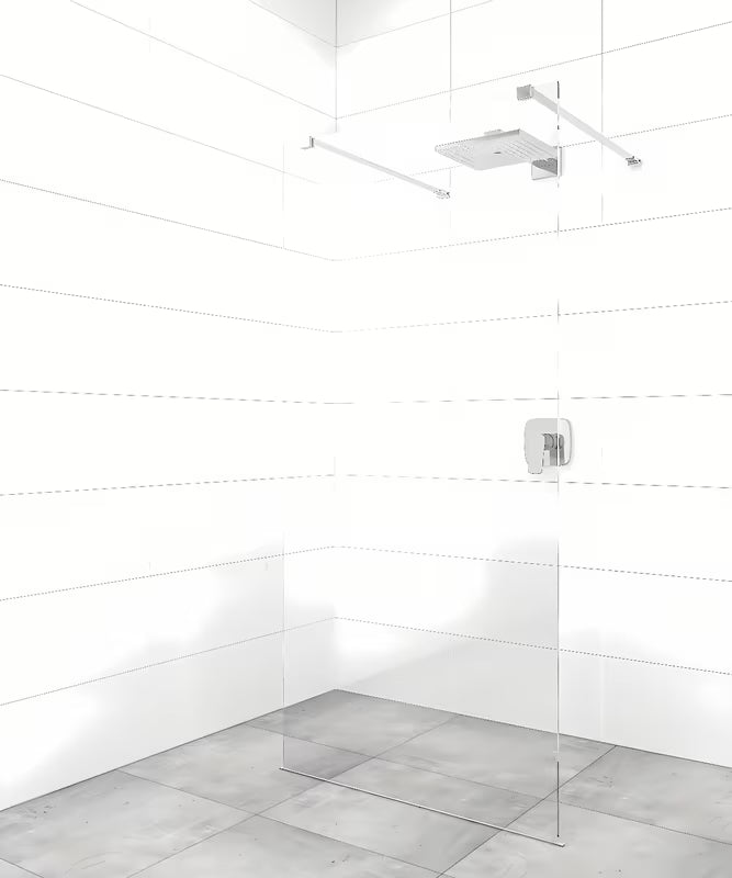 Dušo sienelė SAT Walk-in 70x200 cm su skaidriu stiklu, Easy Clean danga ir blizgiu chromo profiliu.