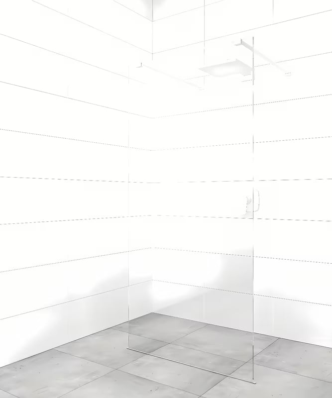 Dušo sienelė SAT Walk-in 70 cm su skaidriu stiklu ir baltais profiliais