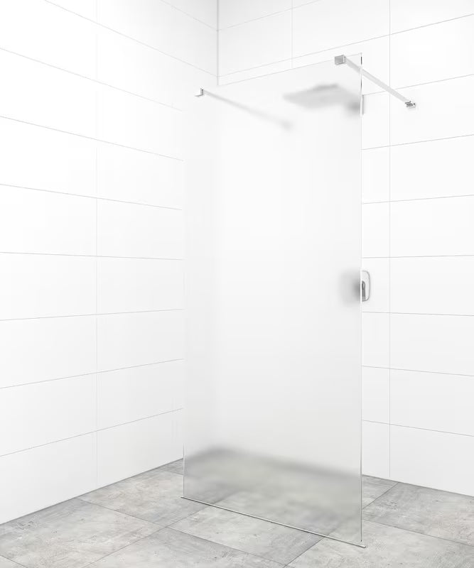 SAT Walk-in walk in Dušo-Sienelė 90 cm, chromo spalvos, su grūdintu stiklu ir EasyClean danga.