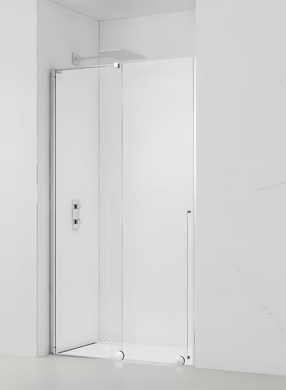 Dušo durys SAT Walk-In Xmotion nišai 120 cm, blizgus chromas, su skaidriu stiklu