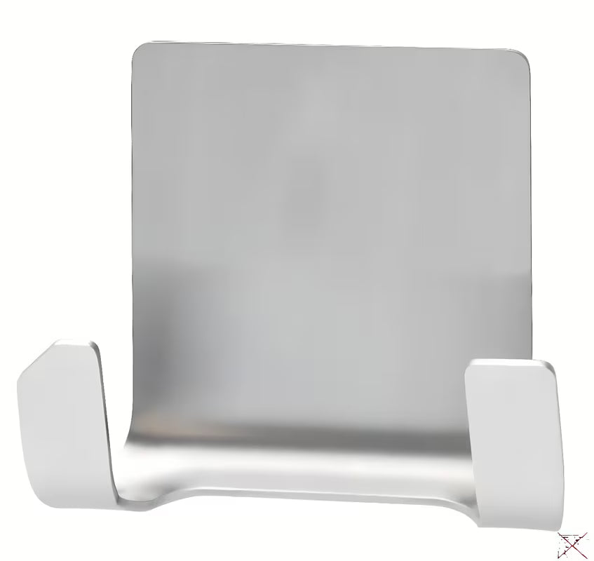 Vandeniui atsparus nerūdijančio plieno dvigubas kabliukas tesa Powerstrips Waterproof pro priedams kabinti duše