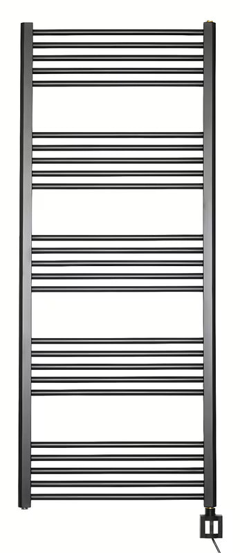 Elektrinis rankšluosčių džiovintuvas Thermal Trend KD Economy 150x60 cm, juodos matinės spalvos, su termostatu KTX4.