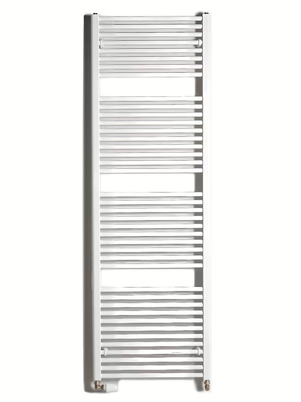 Baltas kombinuotas vamzdinis rankšluosčių džiovintuvas Thermal Trend KD 60x185 cm, skirtas vonios kambariui.