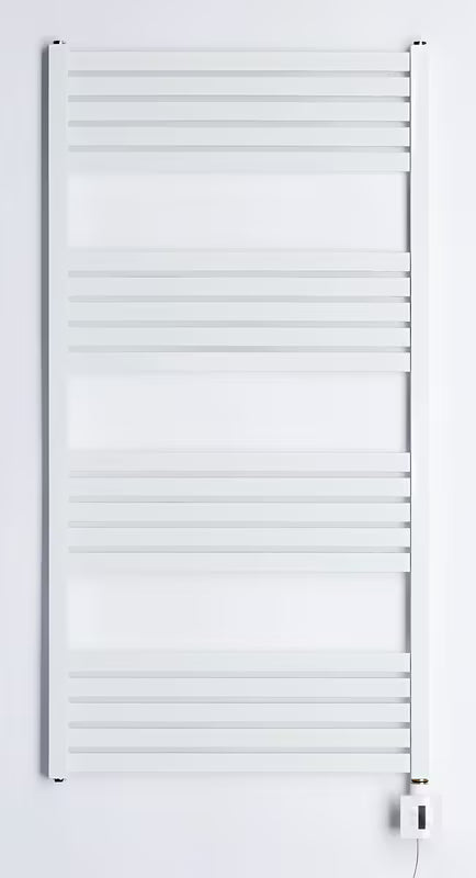 Baltas elektrinis rankšluosčių džiovintuvas Thermal Trend KH Economy 120x60 cm, su termostatu KTX 4 ir LED ekranu.