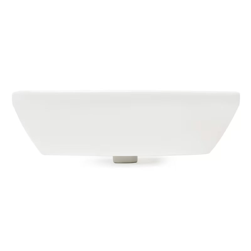 Baltas pakabinami keraminis praustuvas vitra Integra 55x45 cm su anga pro maišytuvui centre ir persipylimu.