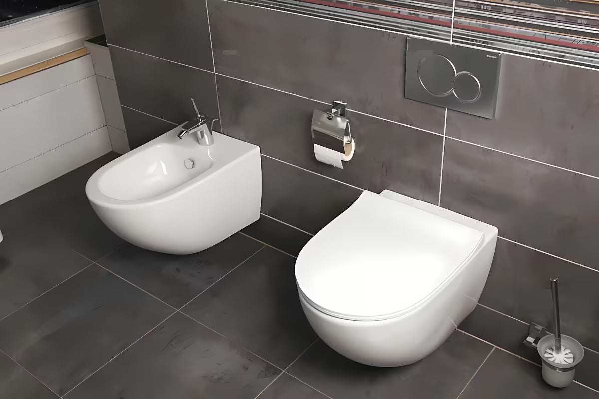 Balti pakabinamas KLOZETAS vitra Shift rimless su paslėptu tvirtinimu ir apvalintų formų.